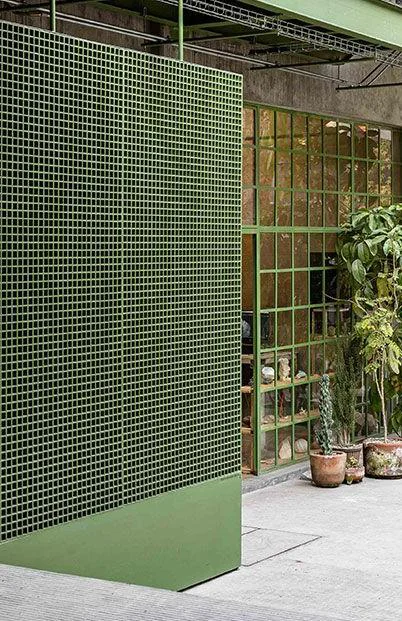 The planted entrance corridor at REP HYBRID, Glo Damansara